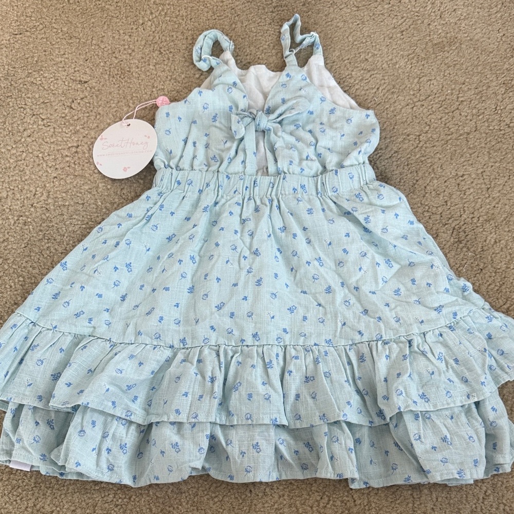 NWT SweetHoney Light Blue Ruffle Dress 5T